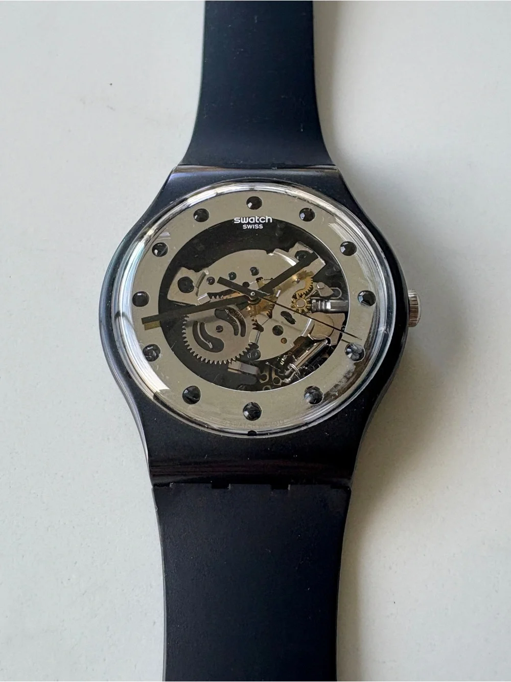 Swatch New Gent Silver Glam Bio-Sourced Unisex Watch (SO29B109)